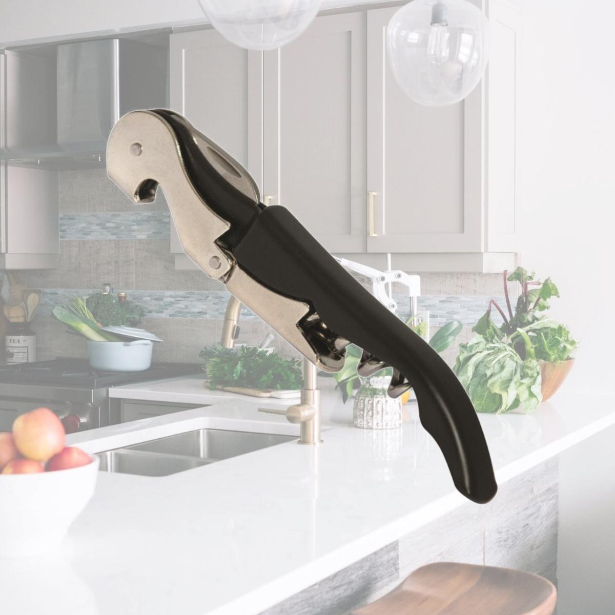 Picture of Debco C3740 Bottle Opener Cork Screw - Black 