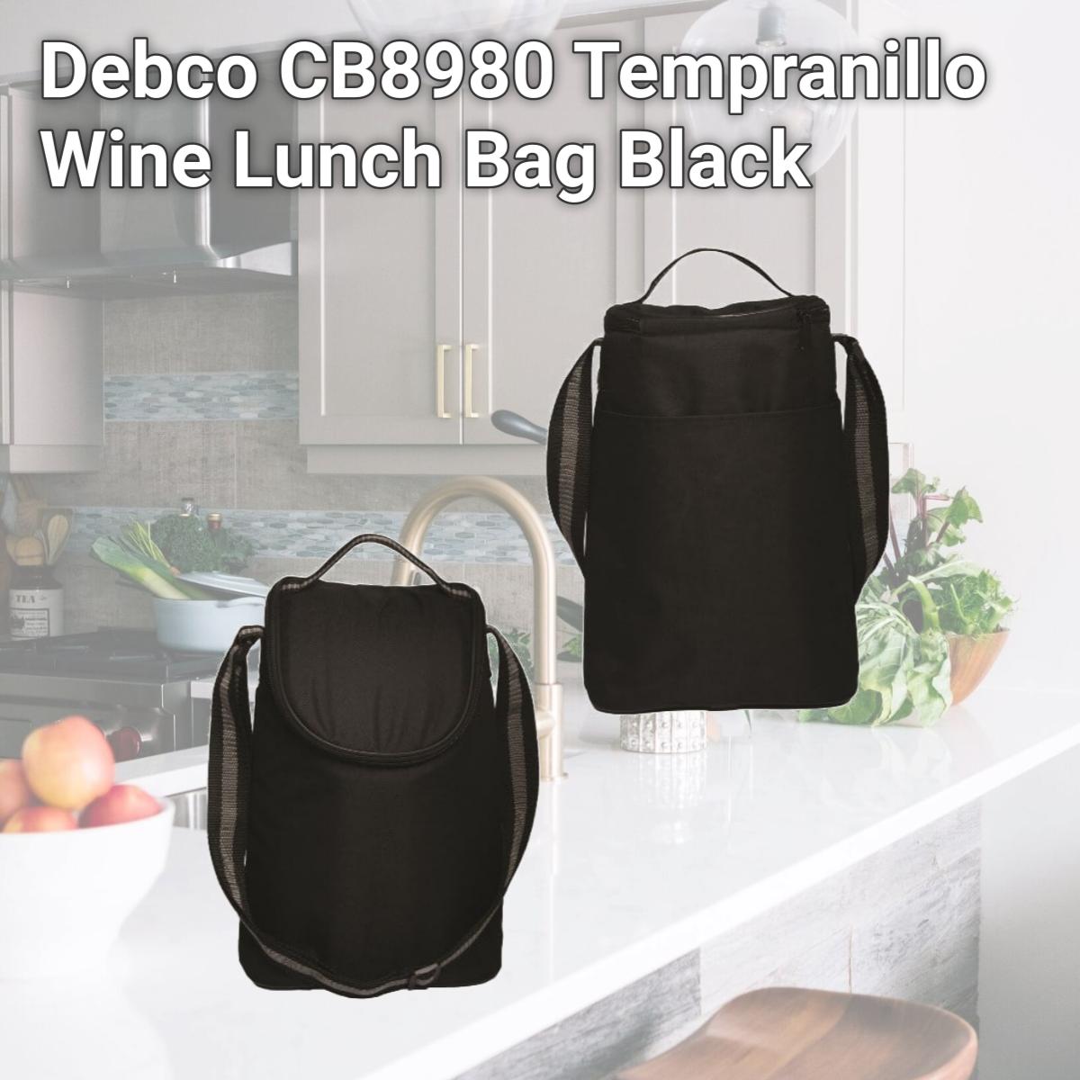 Picture of Debco CB8980 Tempranillo Wine  Lunch Bag Black 