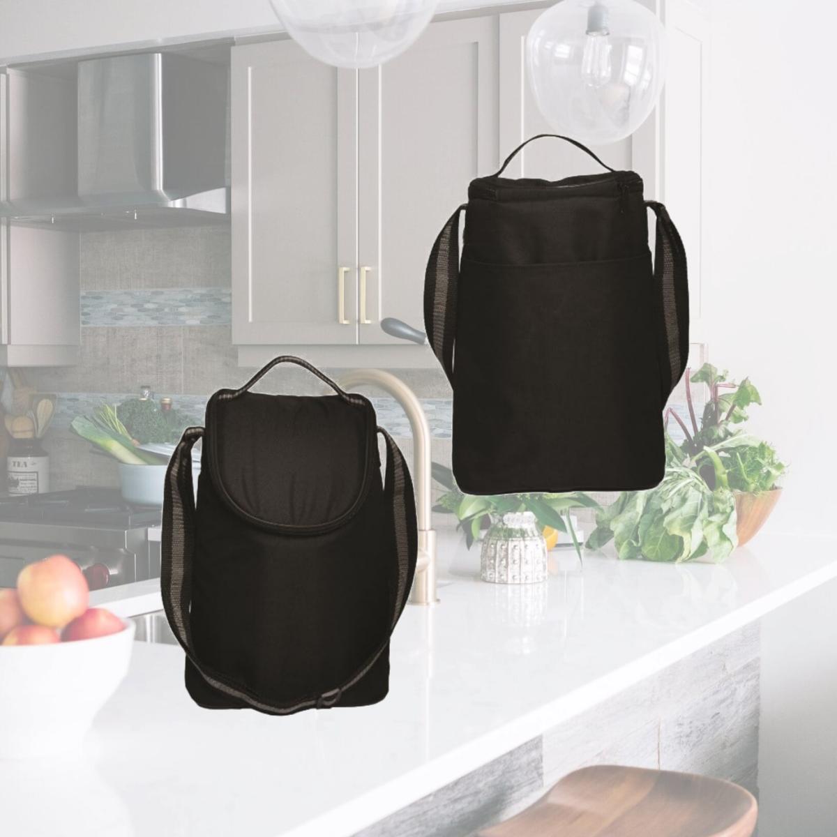 Picture of Debco CB8980 Tempranillo Wine  Lunch Bag Black 
