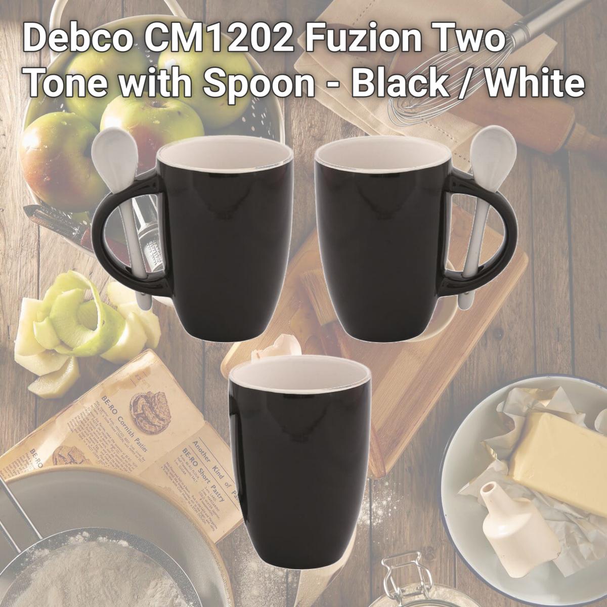 Picture of Debco CM1202 Fuzion Two Tone with Spoon - Black / White 