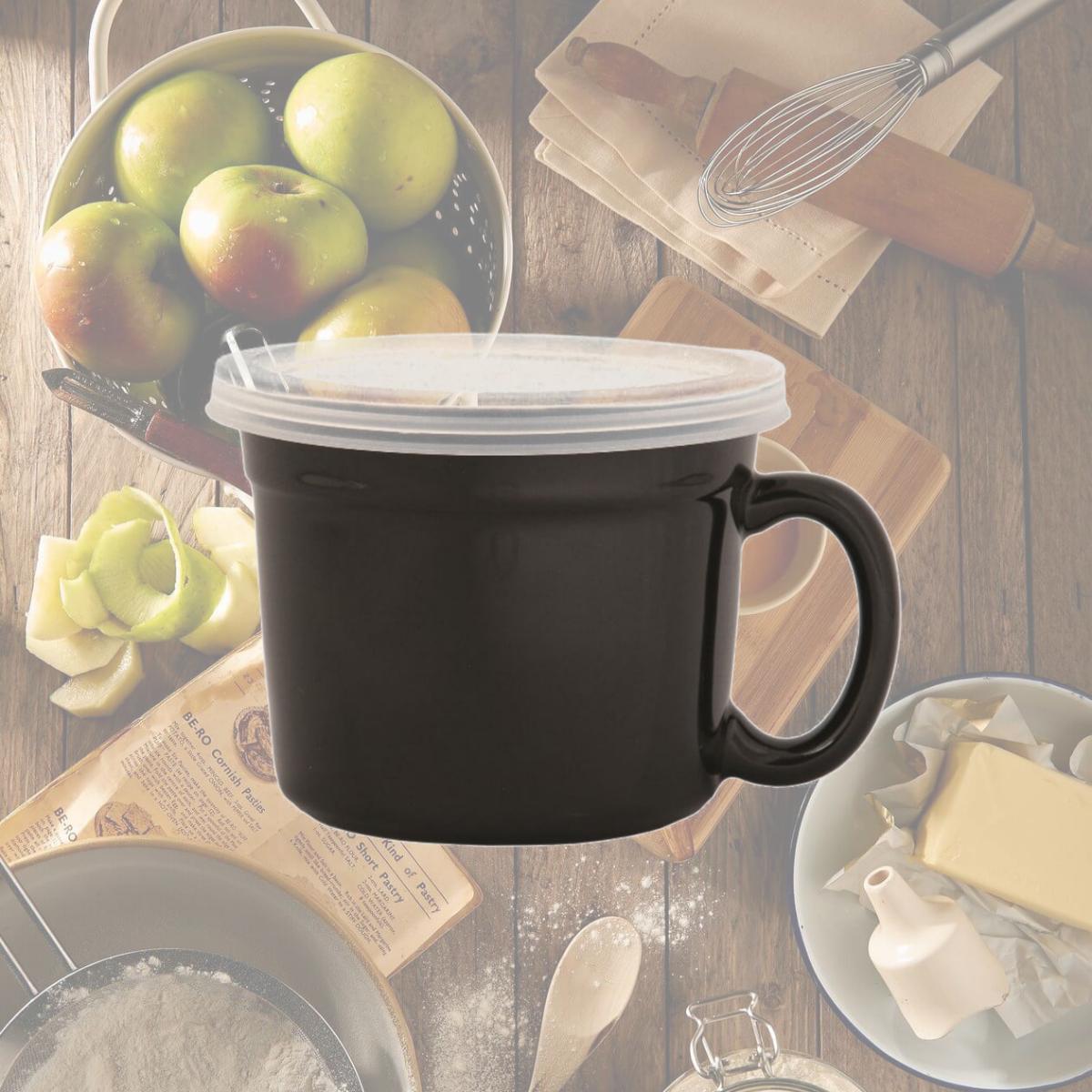 Picture of Debco CM6990 Soup ER 500 ml 17 oz Soup Mug - Black / White 