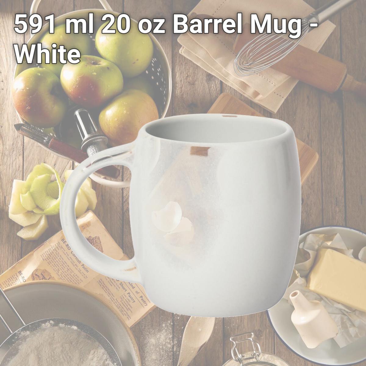 Picture of Debco CM8400 591 ml 20 oz Barrel Mug - White 