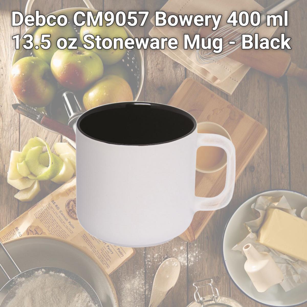 Picture of Debco CM9057 Bowery 400 ml 13.5 oz Stoneware Mug - Black 