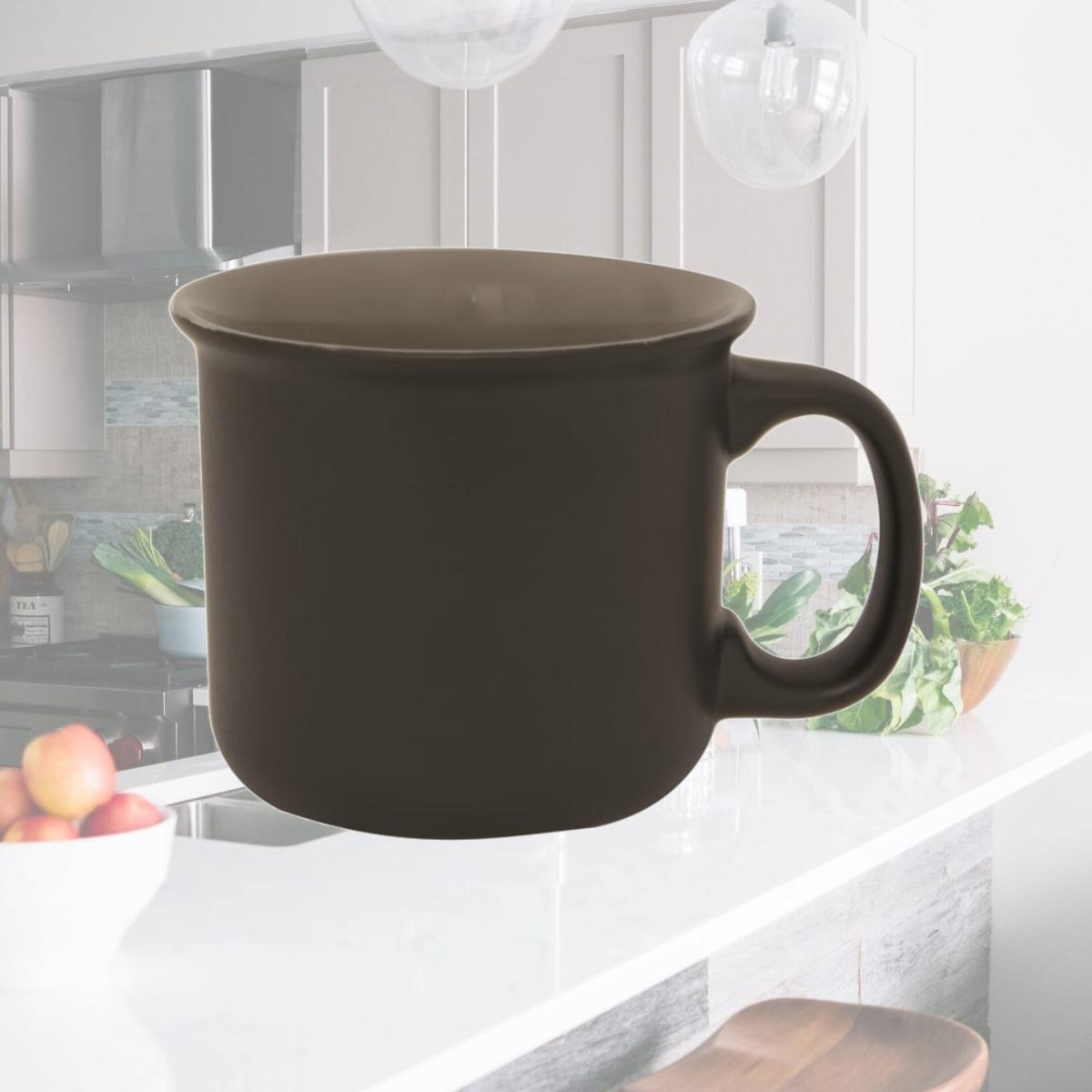 Picture of Debco CM9058 Parsumi Two Tone 416 ml 14 oz Stoneware Mug - Black / Grey 