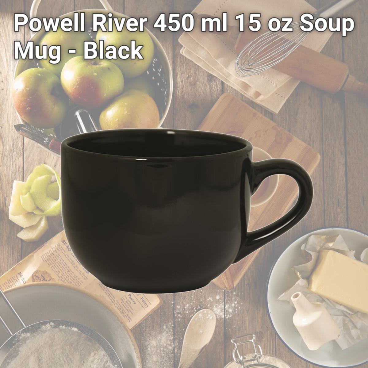 Picture of Debco CM909 Powell River 450 ml 15 oz Soup Mug - Black 