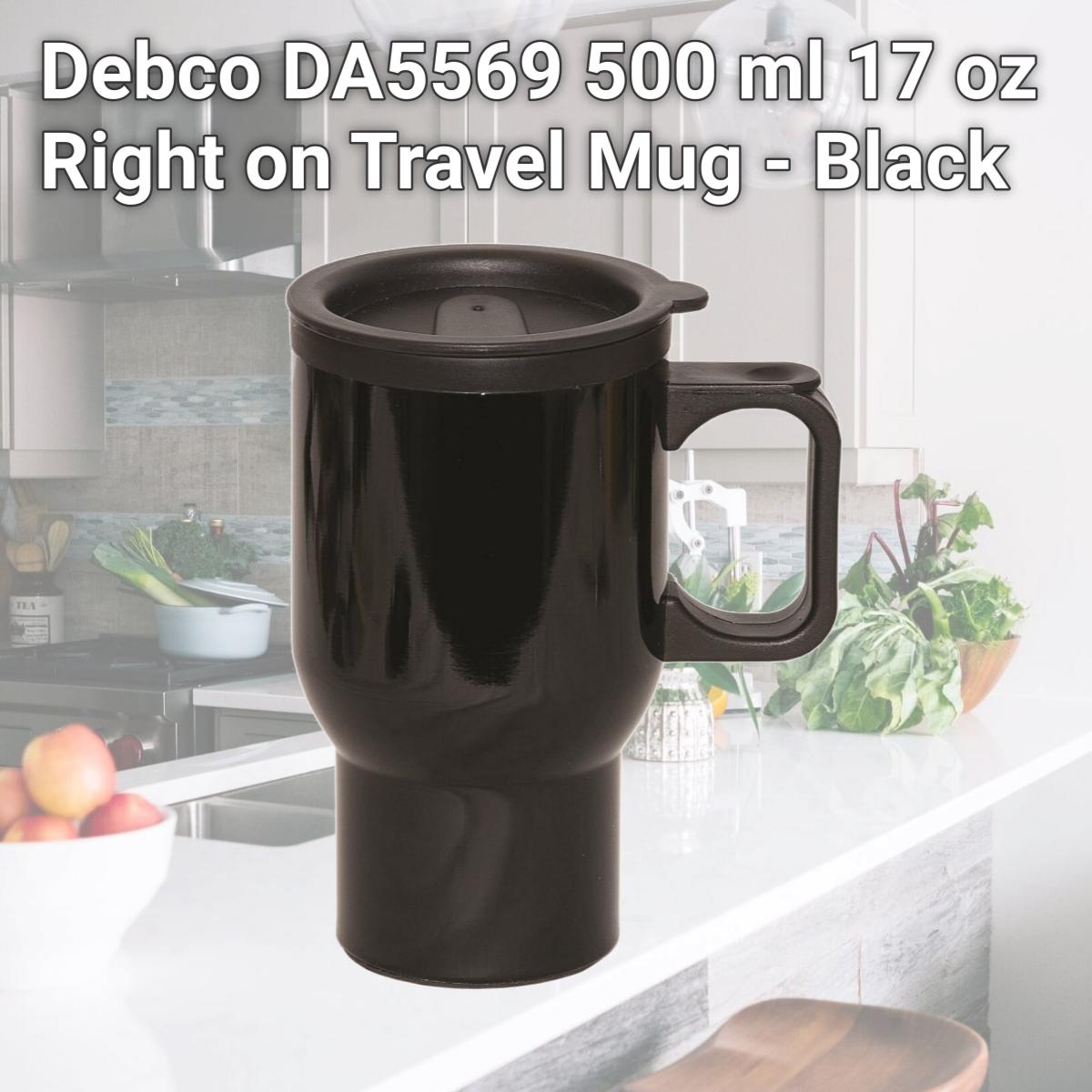 Picture of Debco DA5569 500 ml 17 oz Right on Travel Mug - Black 