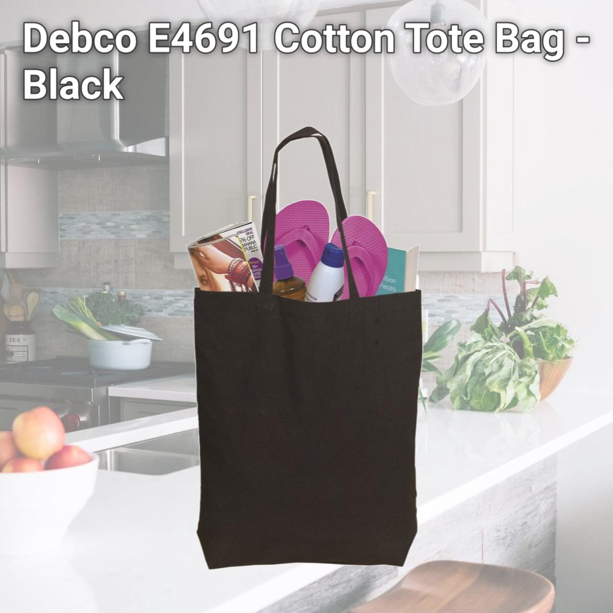 Picture of Debco E4691 Cotton Tote Bag - Black 
