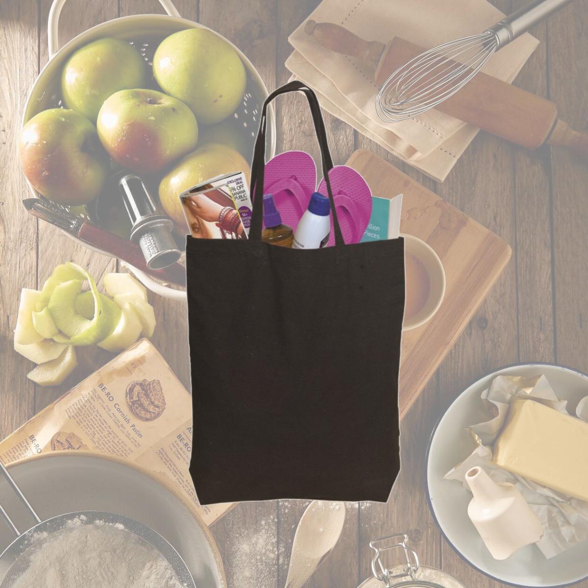 Picture of Debco E4691 Cotton Tote Bag - Black 