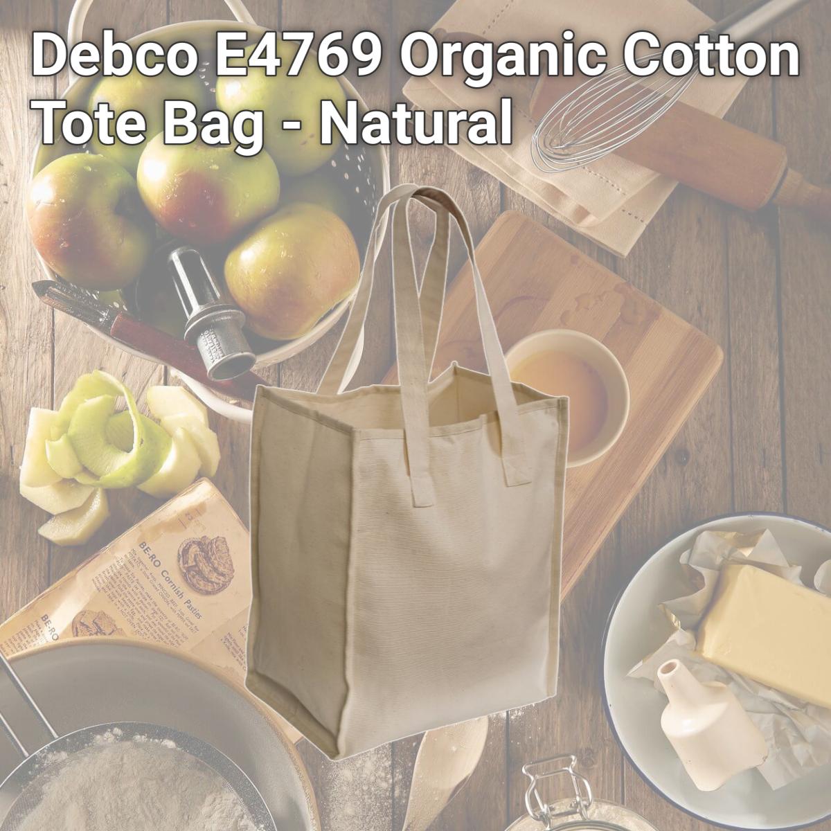 Picture of Debco E4769 Organic Cotton Tote Bag - Natural 
