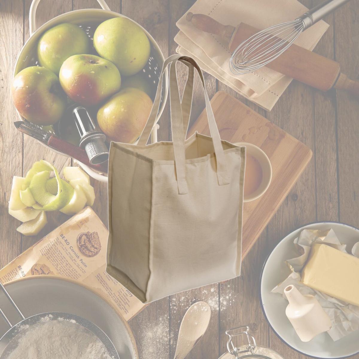 Picture of Debco E4769 Organic Cotton Tote Bag - Natural 
