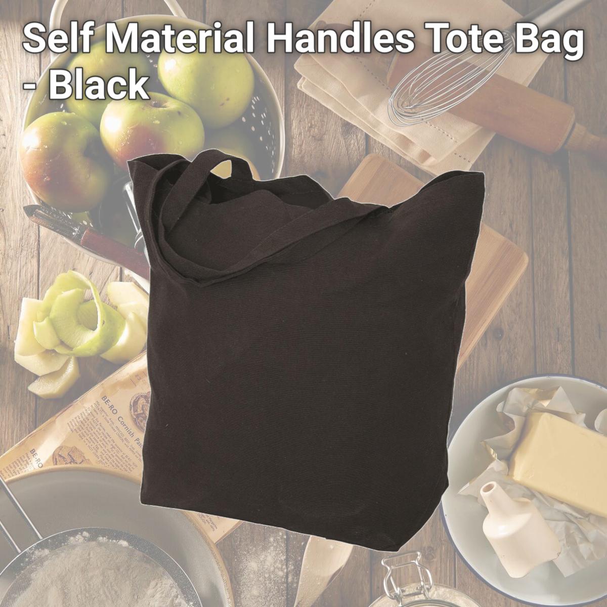 Picture of Debco E6001 Self Material Handles Tote Bag - Black 