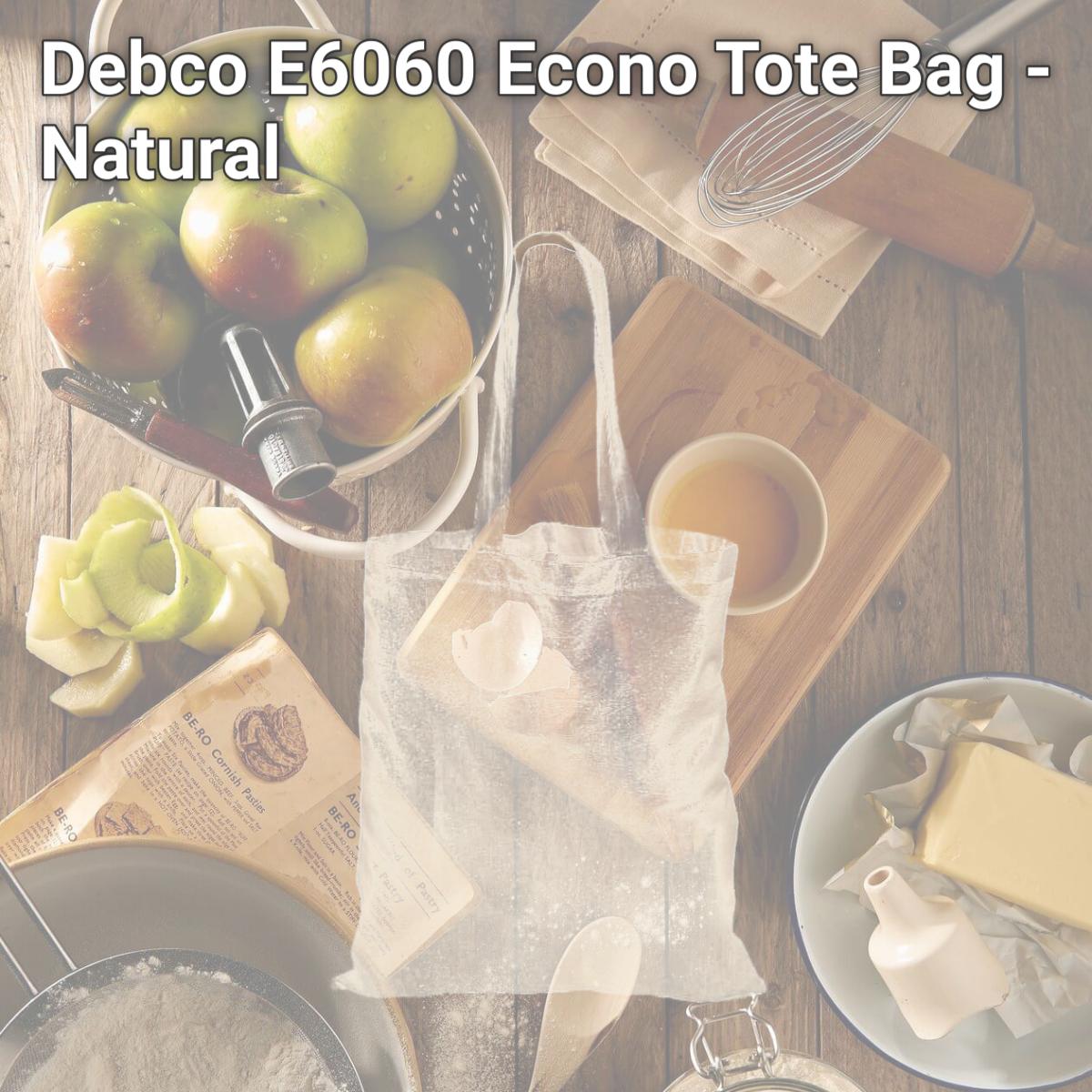 Picture of Debco E6060 Econo Tote Bag - Natural 