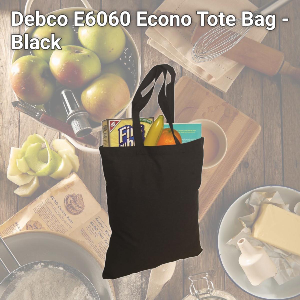Picture of Debco E6060 Econo Tote Bag - Black 