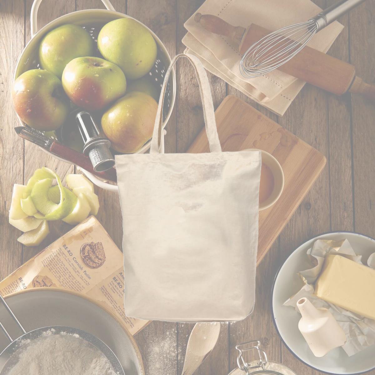 Picture of Debco E6065 Econo Cotton Tote Bag with Gusset - Natural 