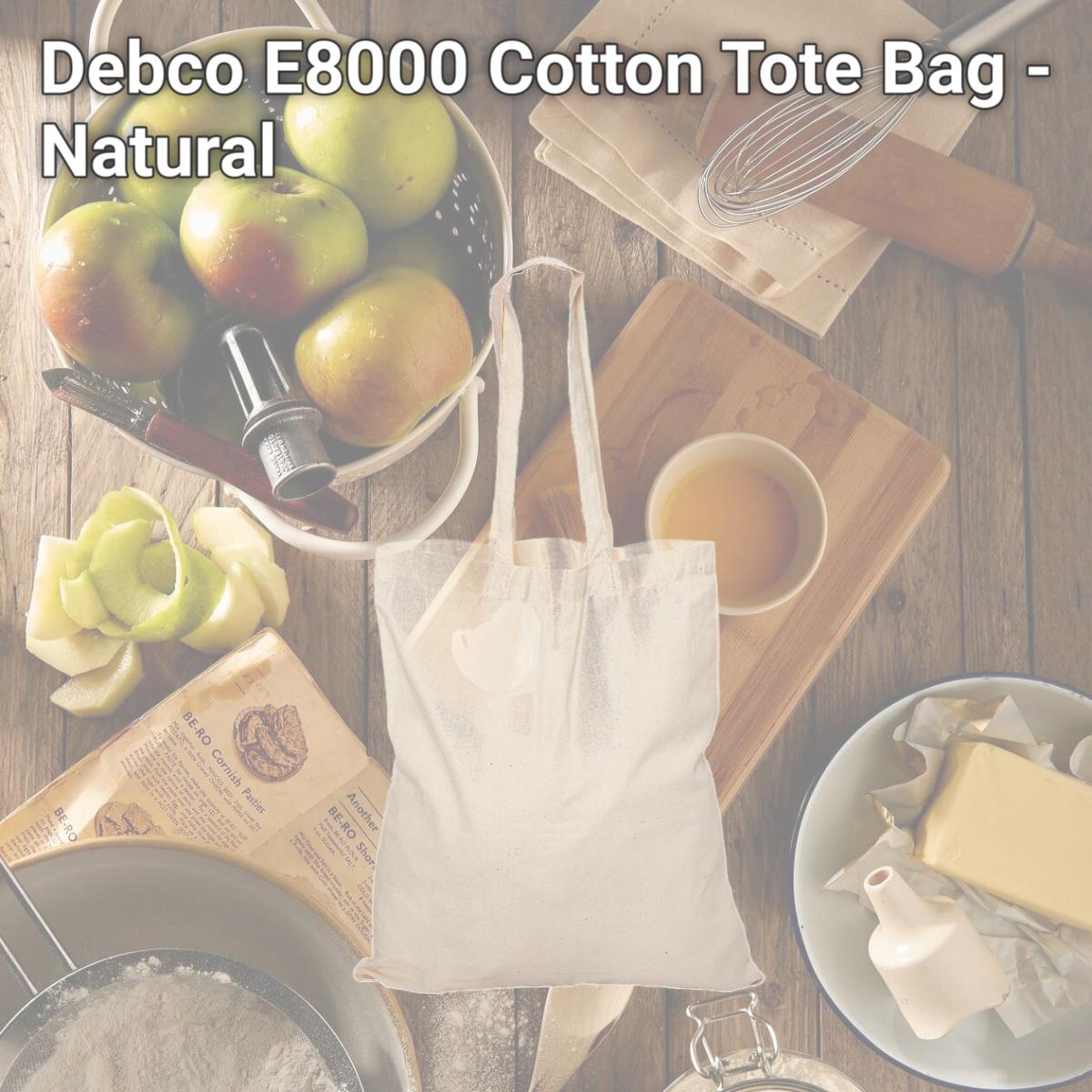 Picture of Debco E8000 Cotton Tote Bag - Natural 
