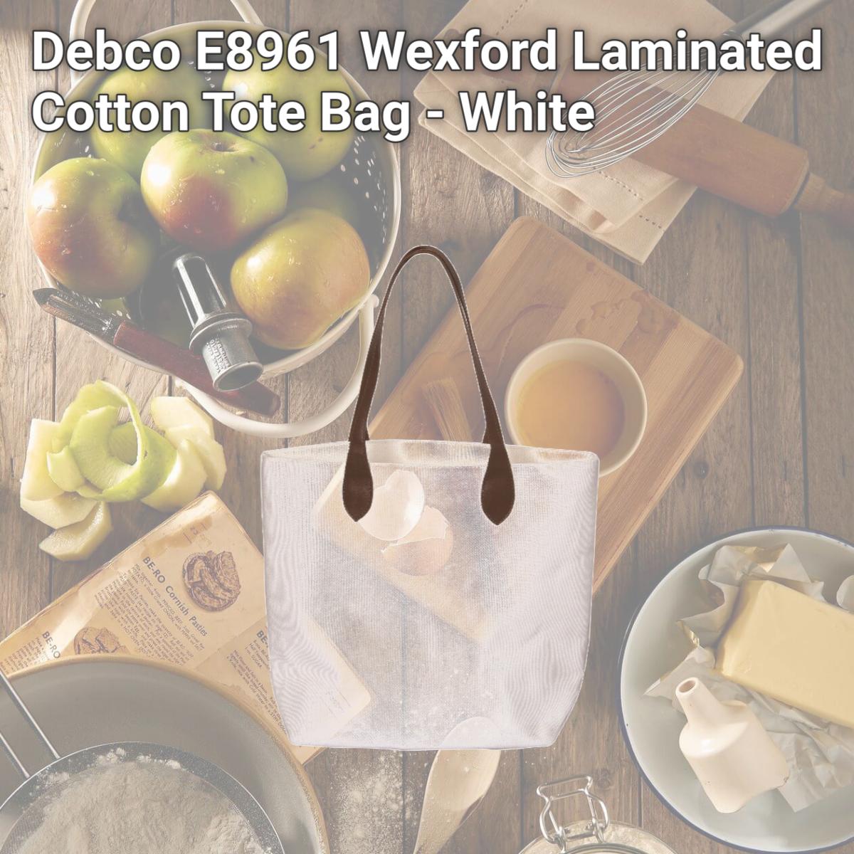 Picture of Debco E8961 Wexford Laminated Cotton Tote Bag - White 