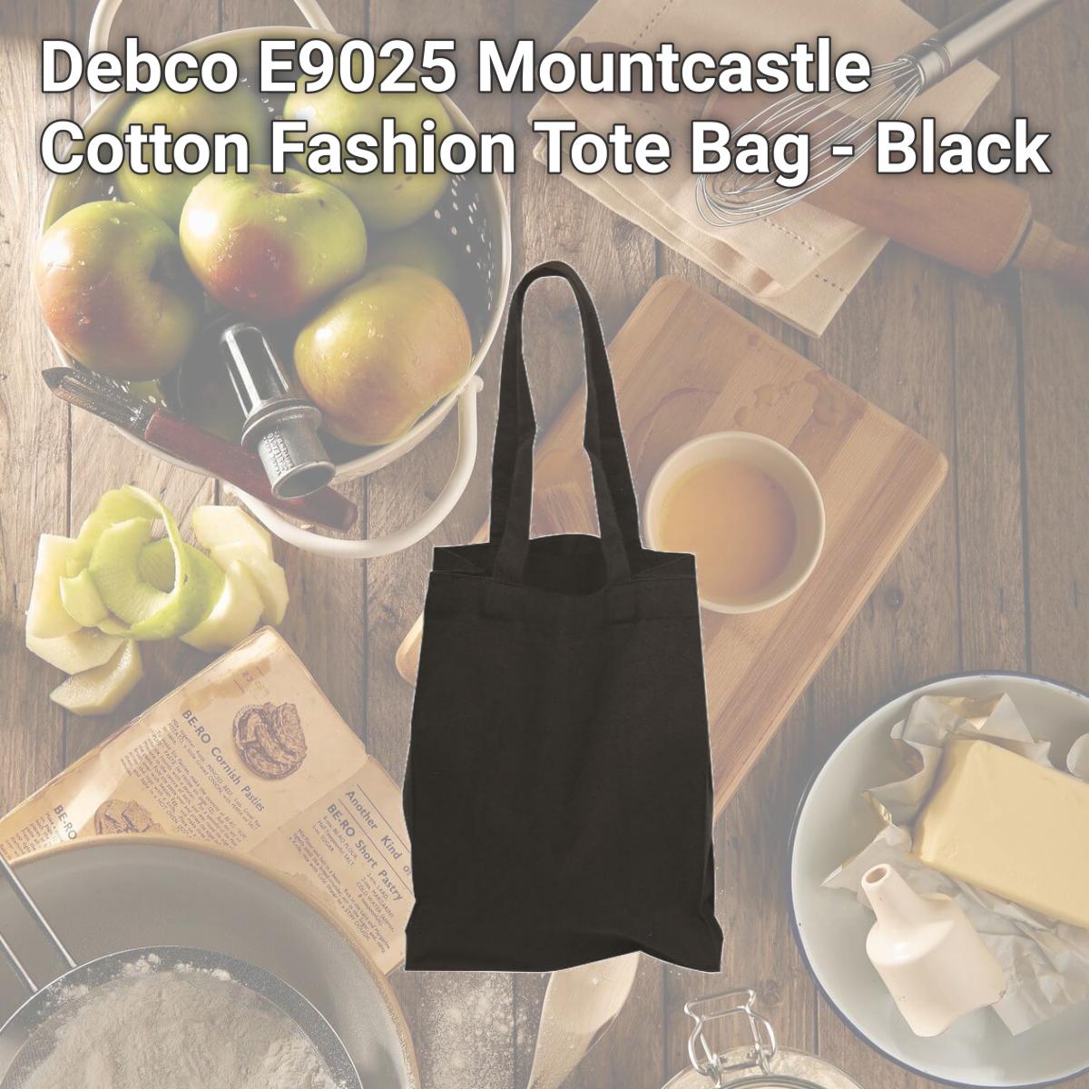 Picture of Debco E9025 Mountcastle Cotton Fashion Tote Bag - Black 