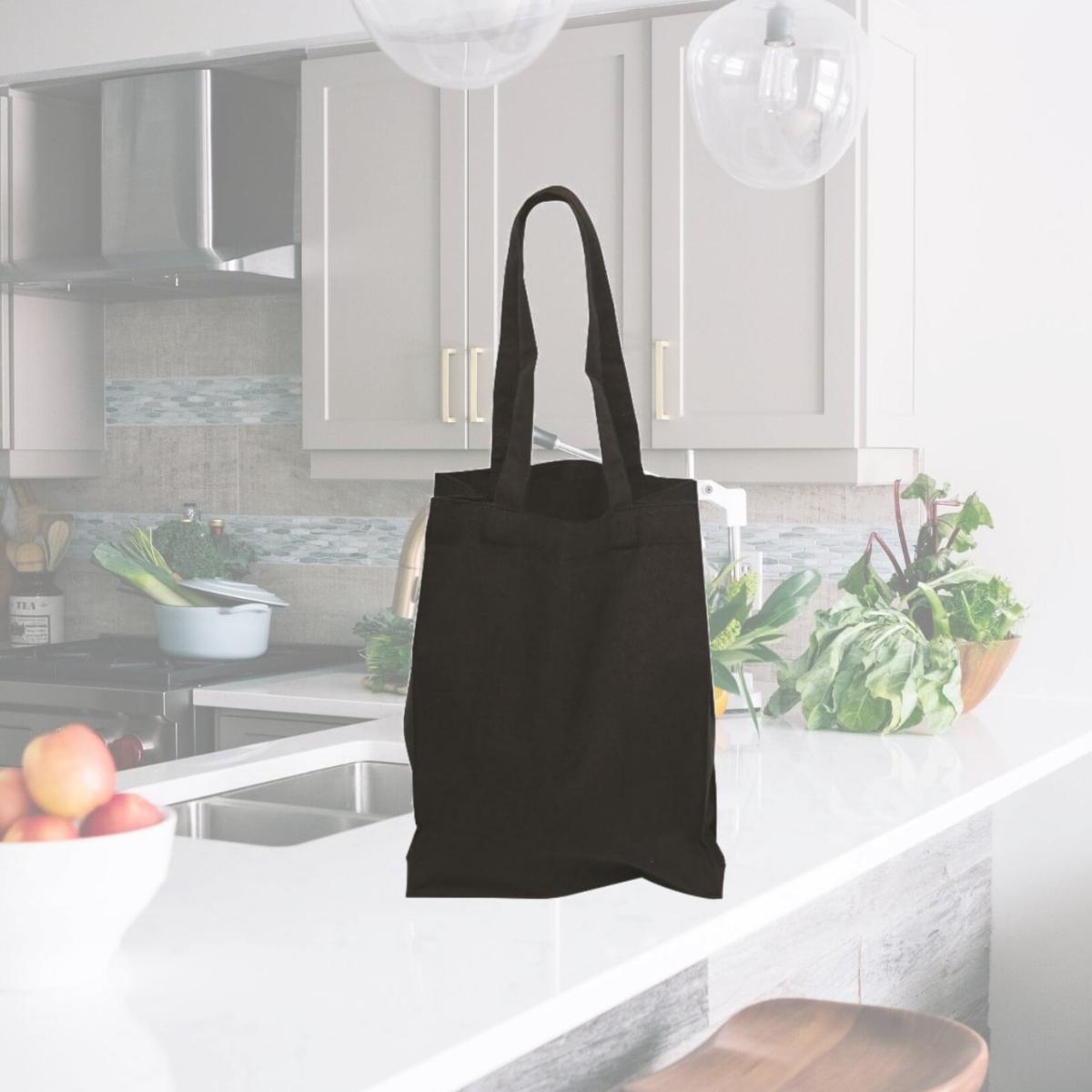 Picture of Debco E9025 Mountcastle Cotton Fashion Tote Bag - Black 