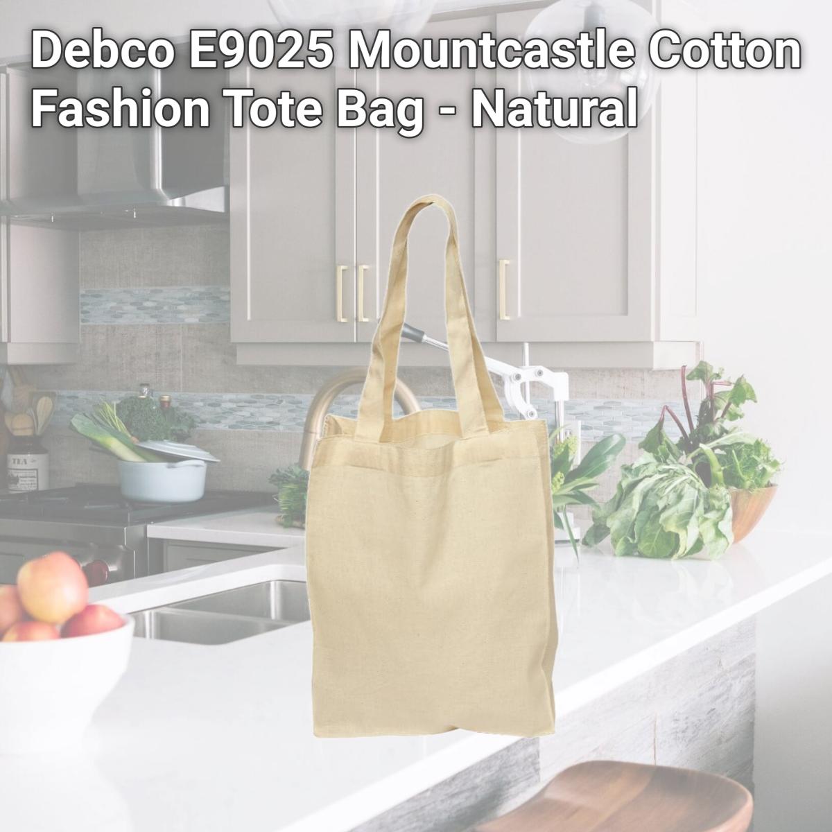 Picture of Debco E9025 Mountcastle Cotton Fashion Tote Bag - Natural 