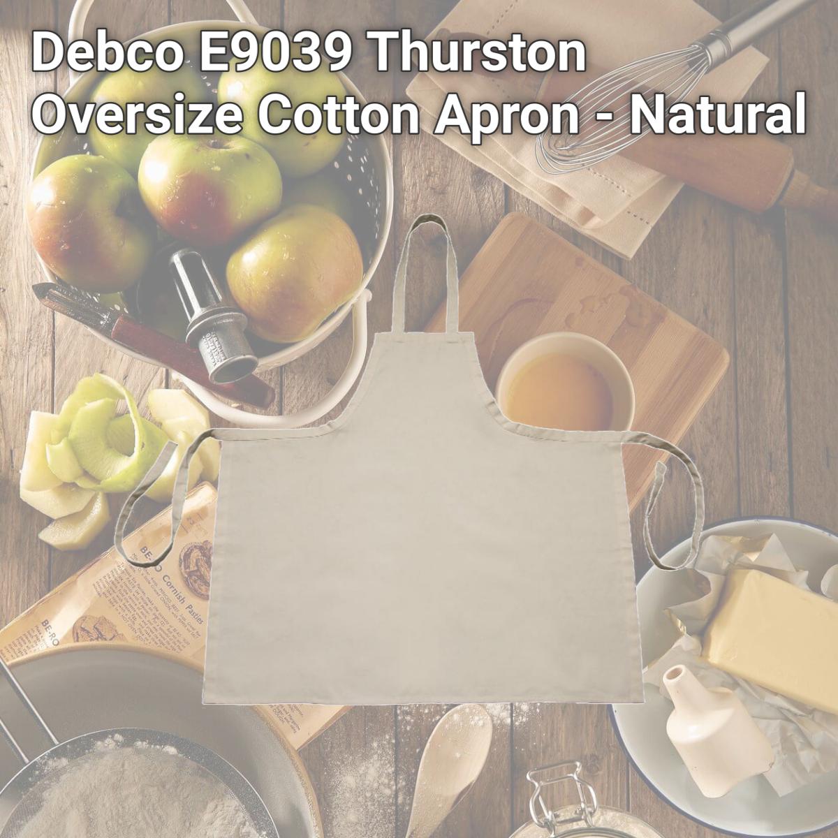 Picture of Debco E9039 Thurston Oversize Cotton Apron - Natural 