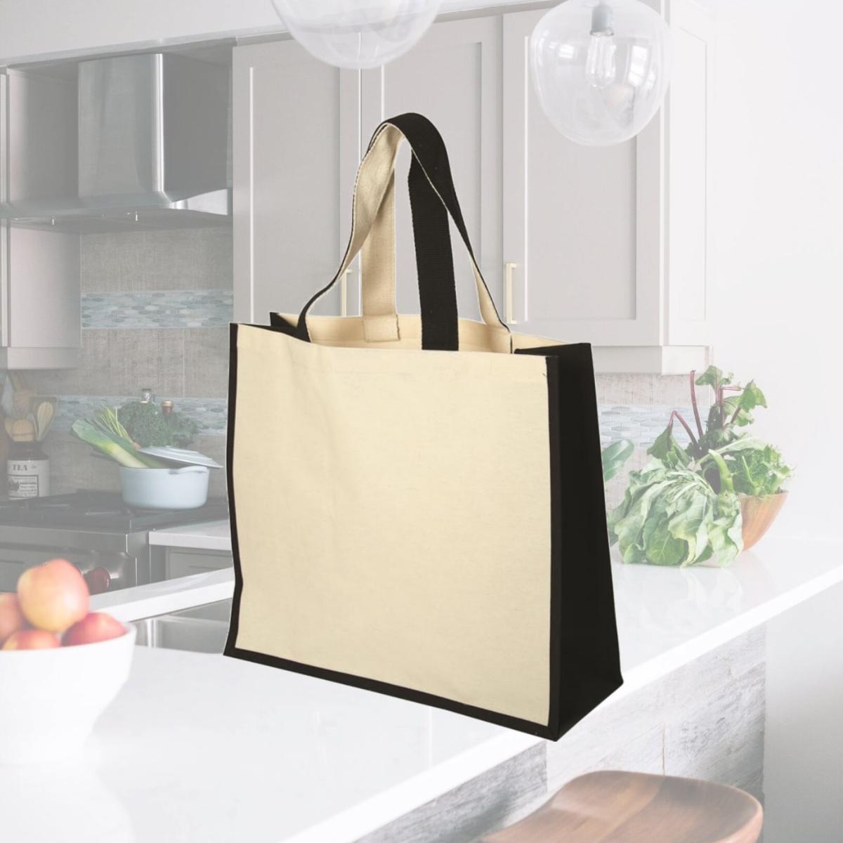 Picture of Debco E9061 Mirandela Laminated Cotton Tote Bag - Black 