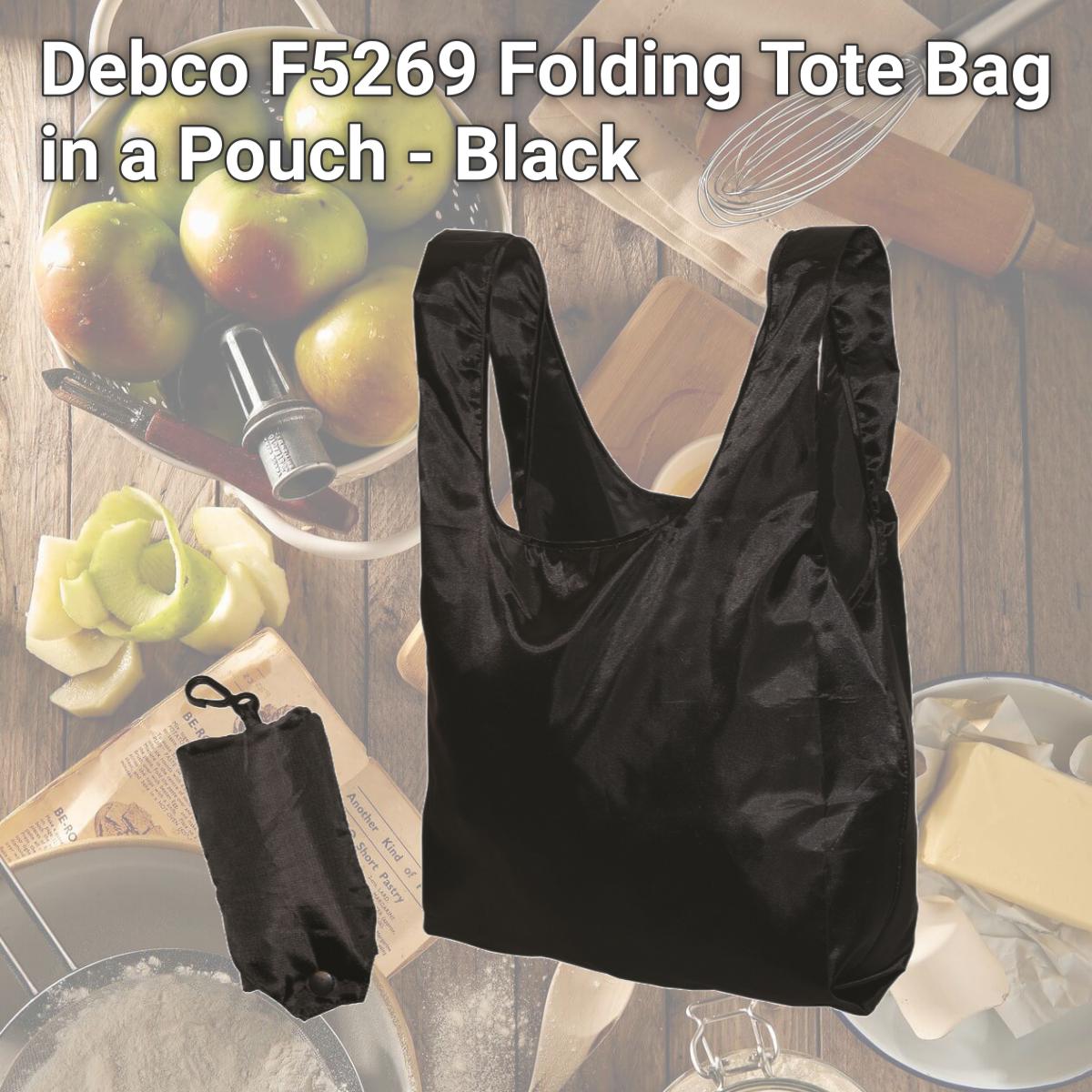 Picture of Debco F5269 Folding Tote Bag in a Pouch - Black 