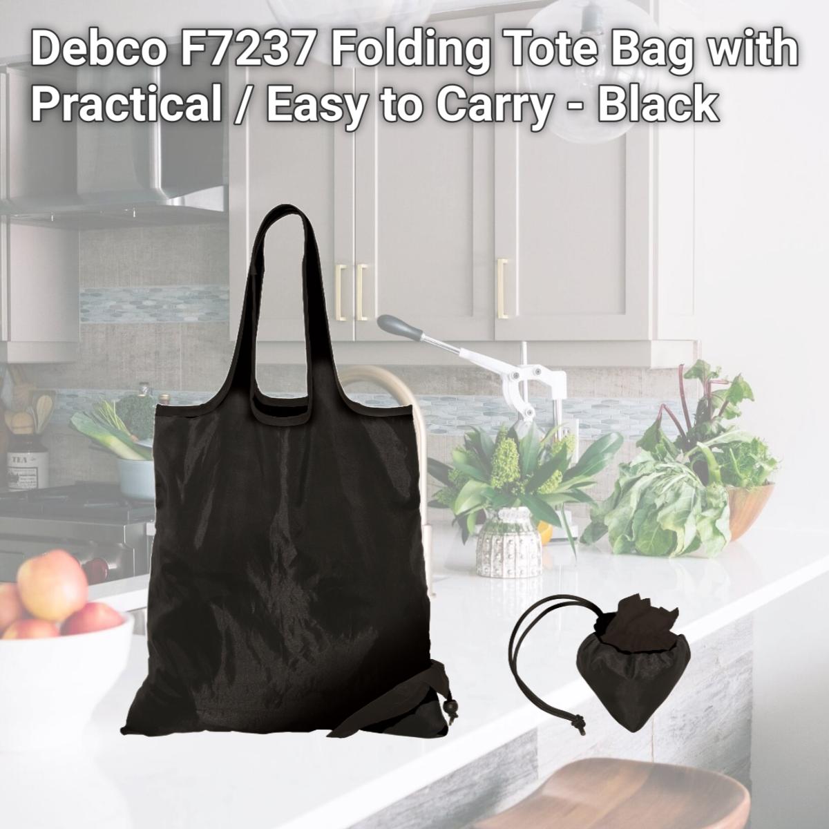 Picture of Debco F7237 Folding Tote Bag with Practical / Easy to Carry - Black 