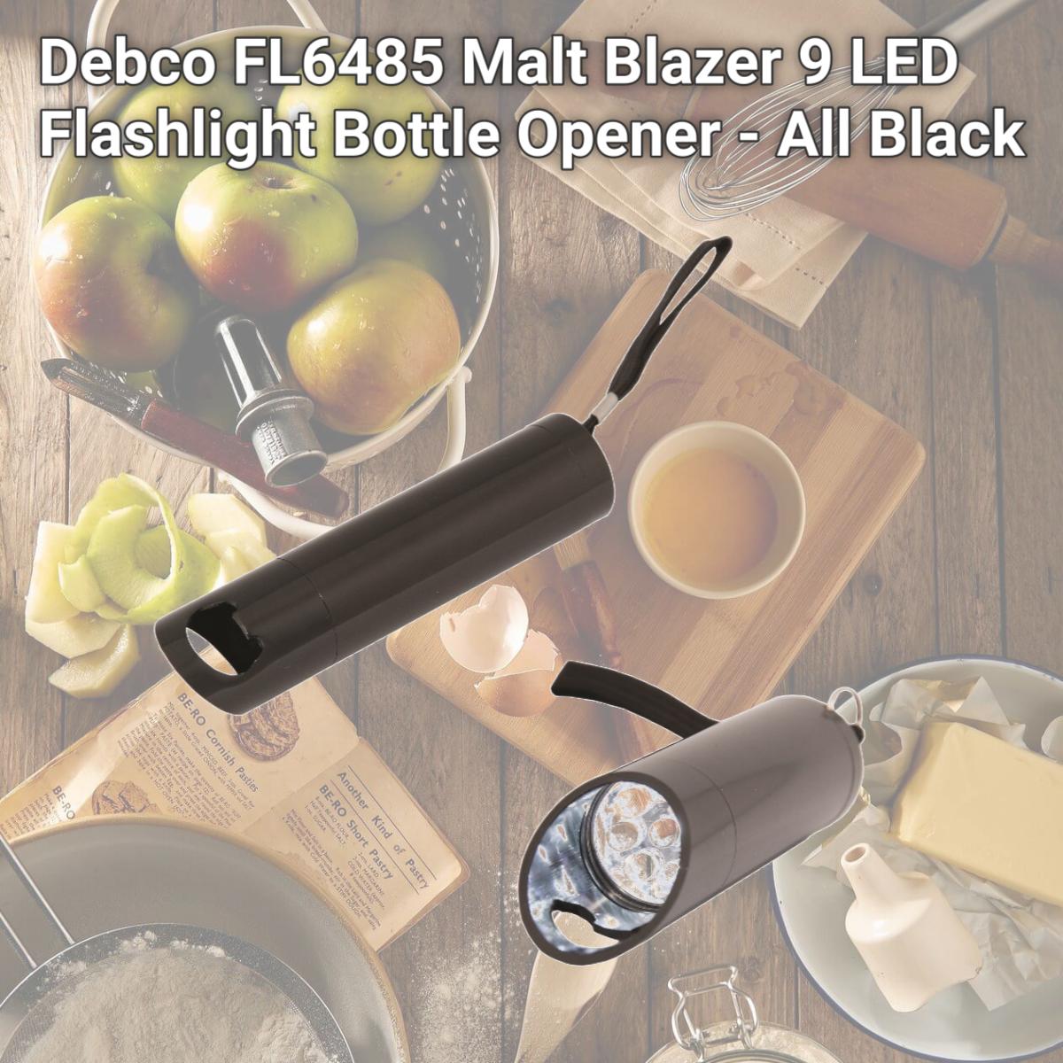 Picture of Debco FL6485 Malt Blazer 9 LED Flashlight Bottle Opener - All Black 