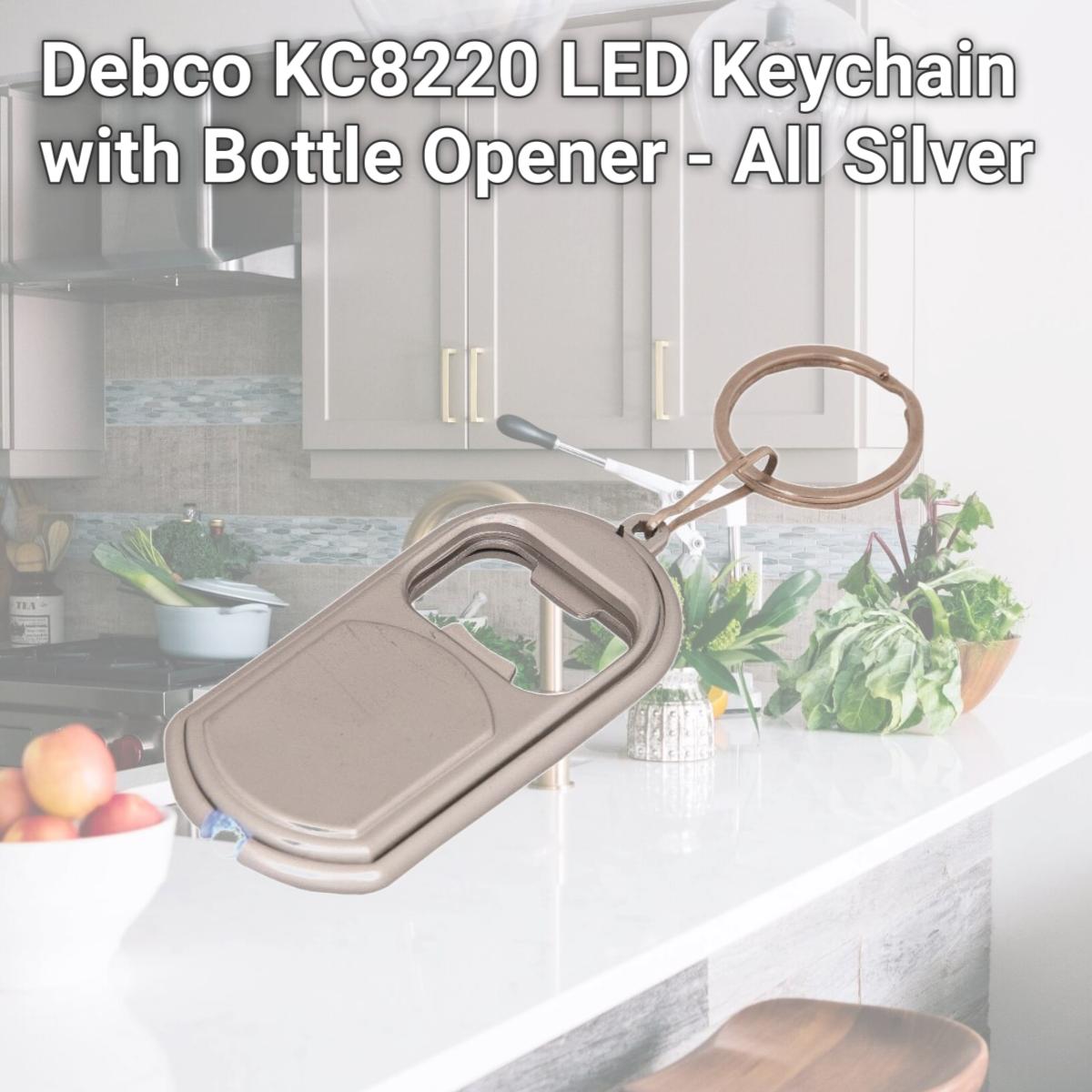 Picture of Debco KC8220 LED Keychain with Bottle Opener - All Silver 