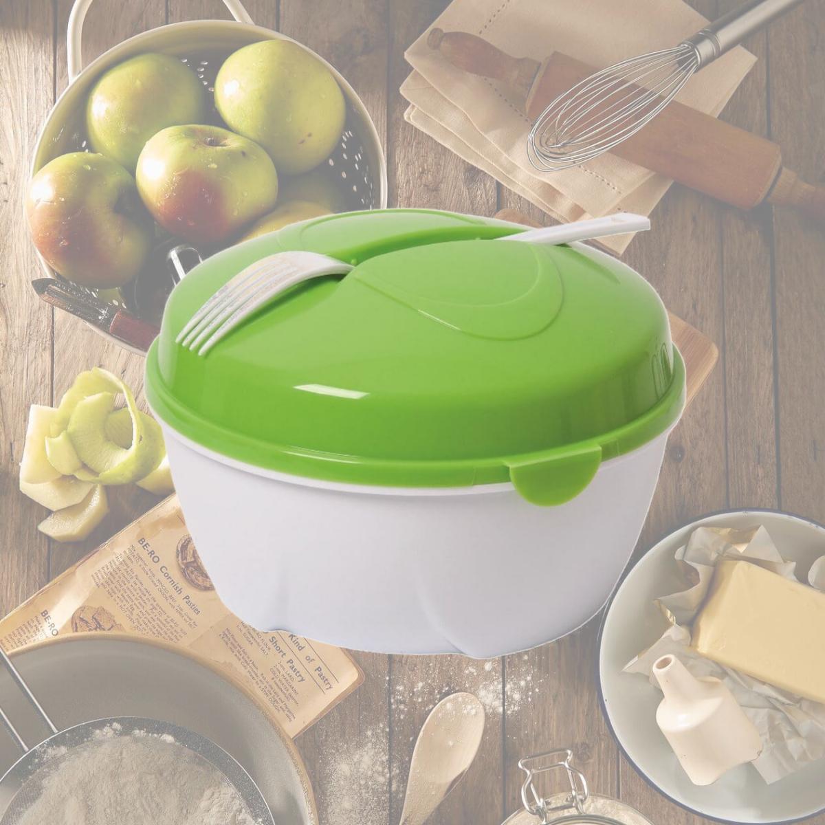 Picture of Debco KP8805 Trainer on The Go Salad Bowl - White / Lime Green 