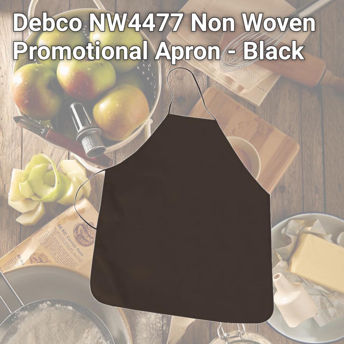 Picture of Debco NW4477 Non Woven Promotional Apron - Black 