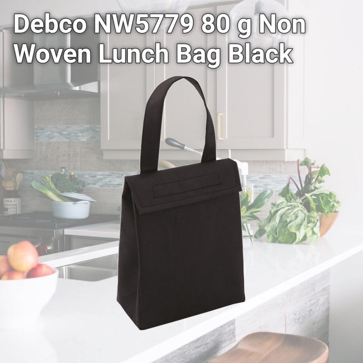 Picture of Debco NW5779 80 g Non Woven Lunch Bag Black 