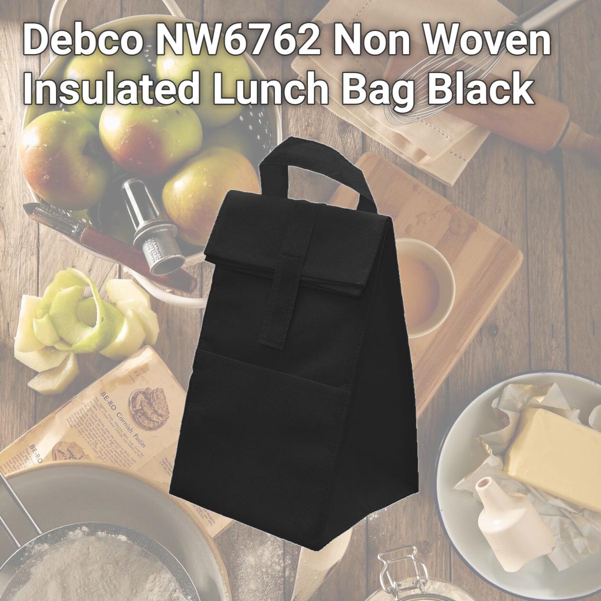 Picture of Debco NW6762 Non Woven Insulated Lunch Bag Black 