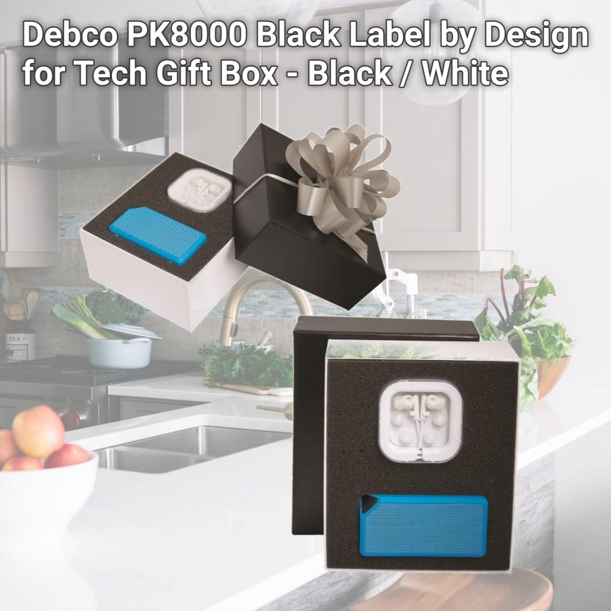 Picture of Debco PK8000 Black Label by Design for Tech Gift Box - Black / White 