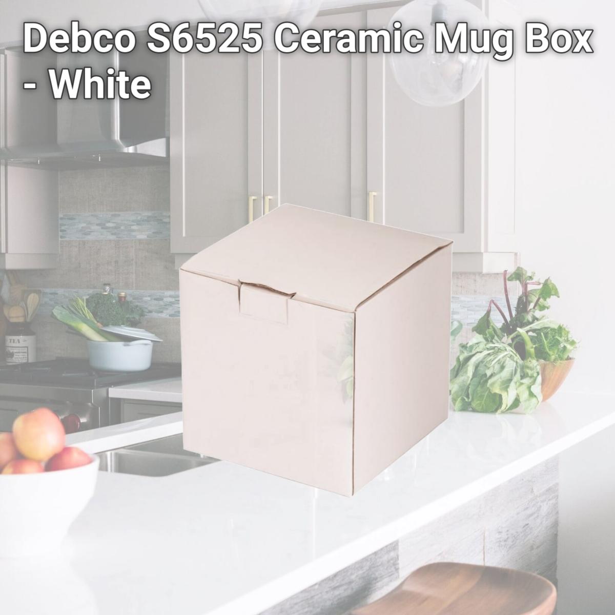 Picture of Debco S6525 Ceramic Mug Box - White 