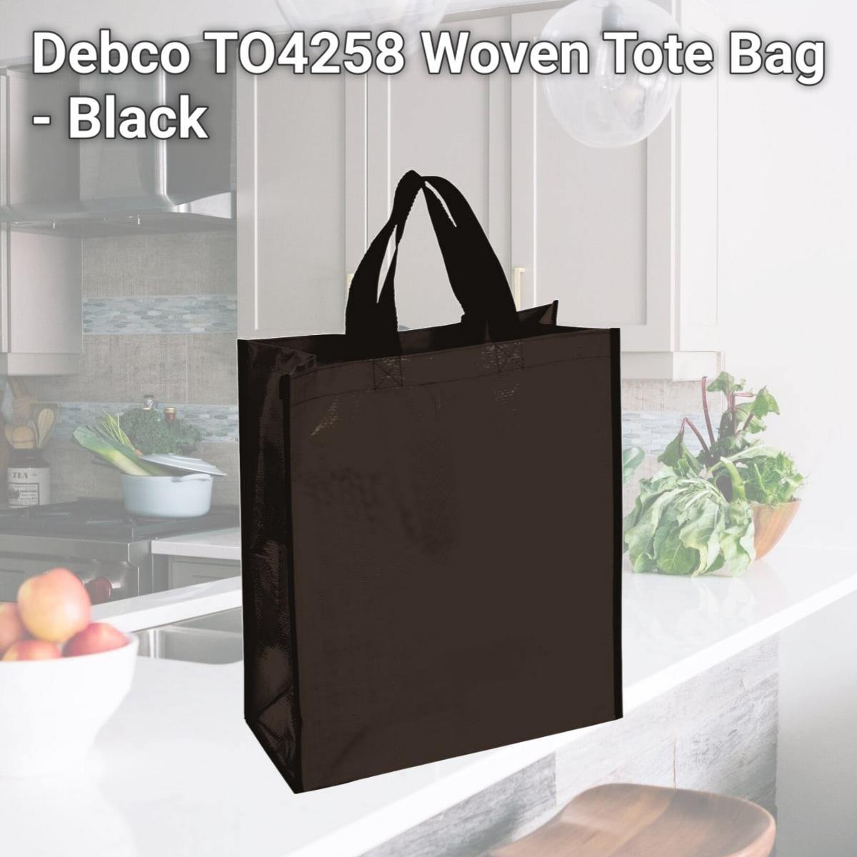 Picture of Debco TO4258 Woven Tote Bag - Black 