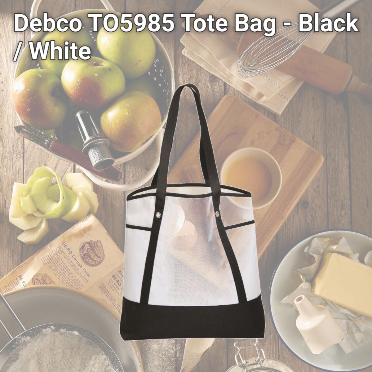 Picture of Debco TO5985 Tote Bag - Black / White 