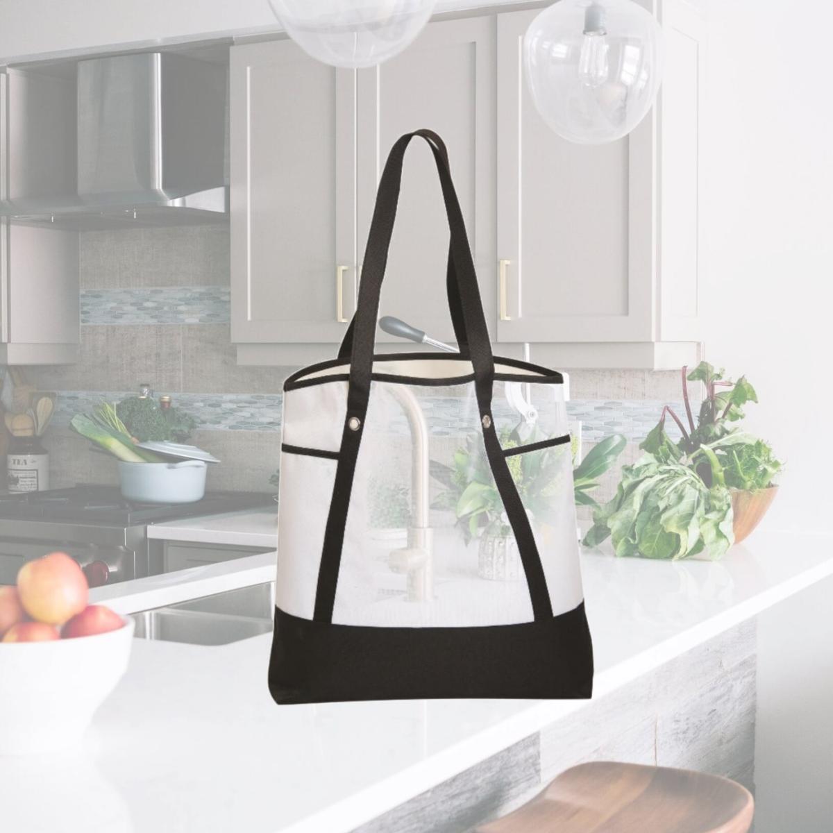 Picture of Debco TO5985 Tote Bag - Black / White 