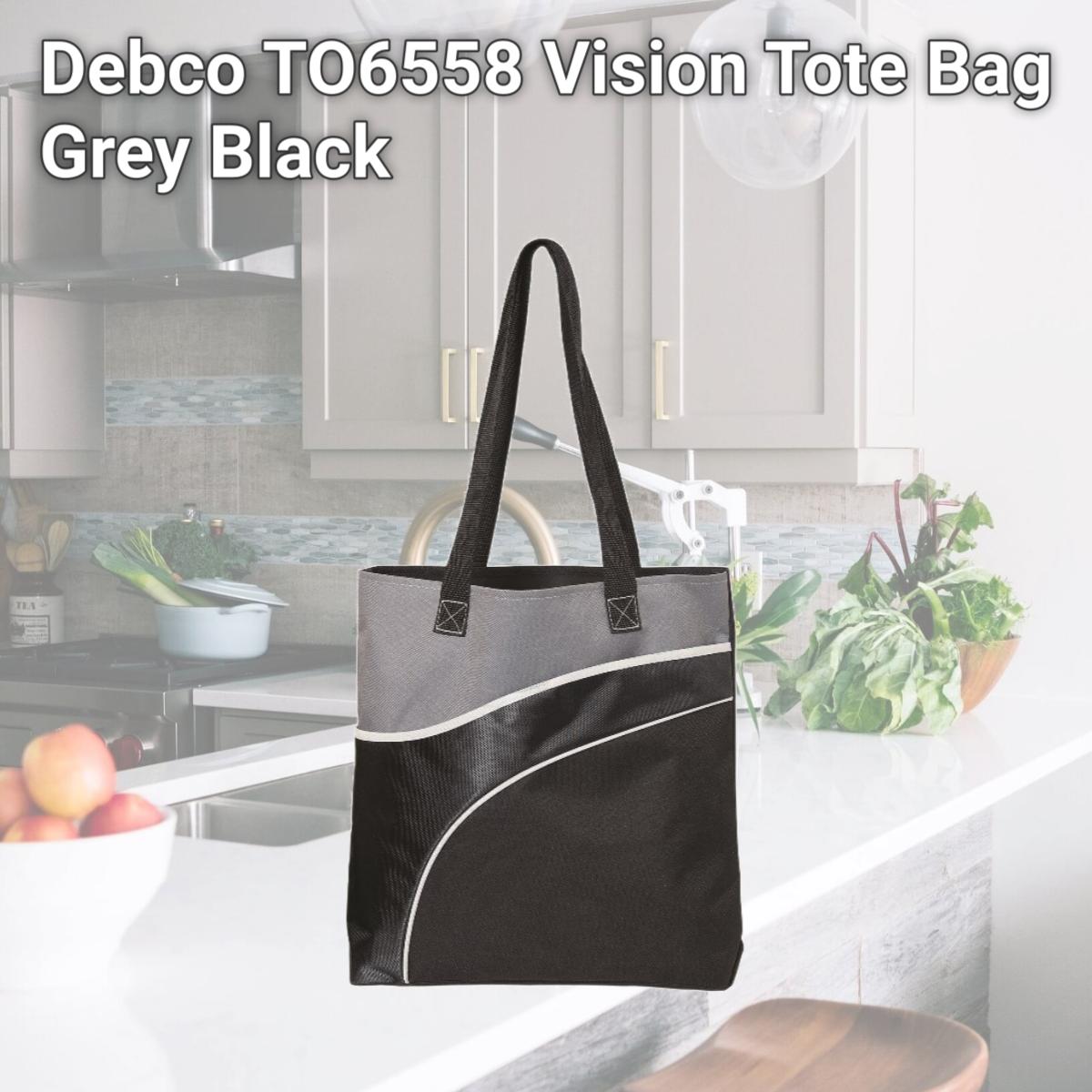 Picture of Debco TO6558 Vision Tote Bag Grey  Black 