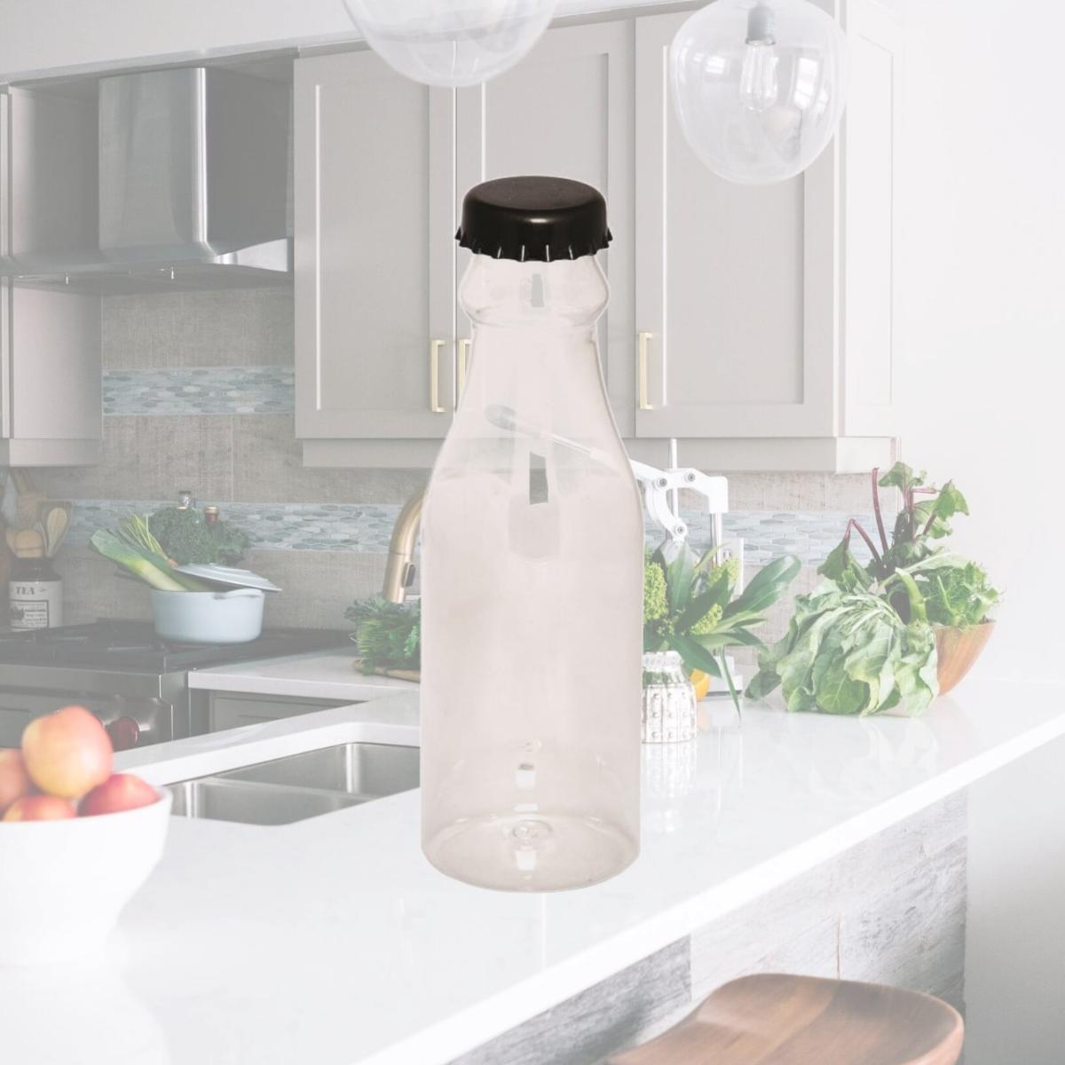 Picture of Debco WB8283 650 ml 22 oz Soda / Pop Shaped Tritan Bottle - Clear / Black 
