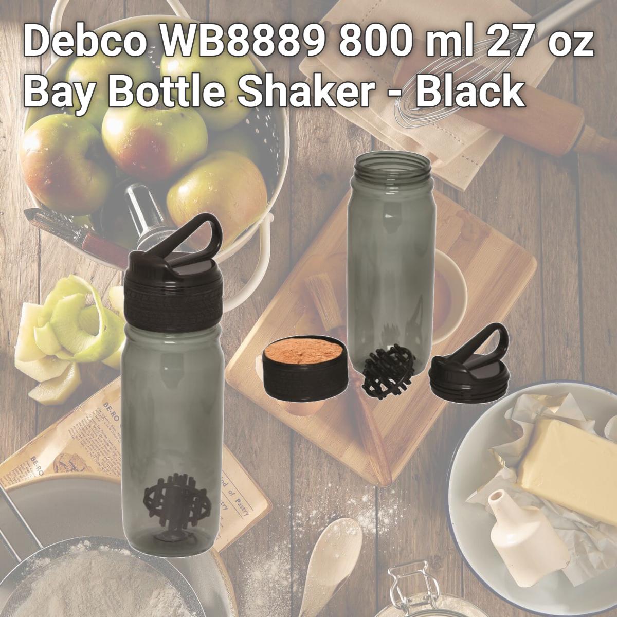 Picture of Debco WB8889 800 ml 27 oz Bay Bottle Shaker - Black 