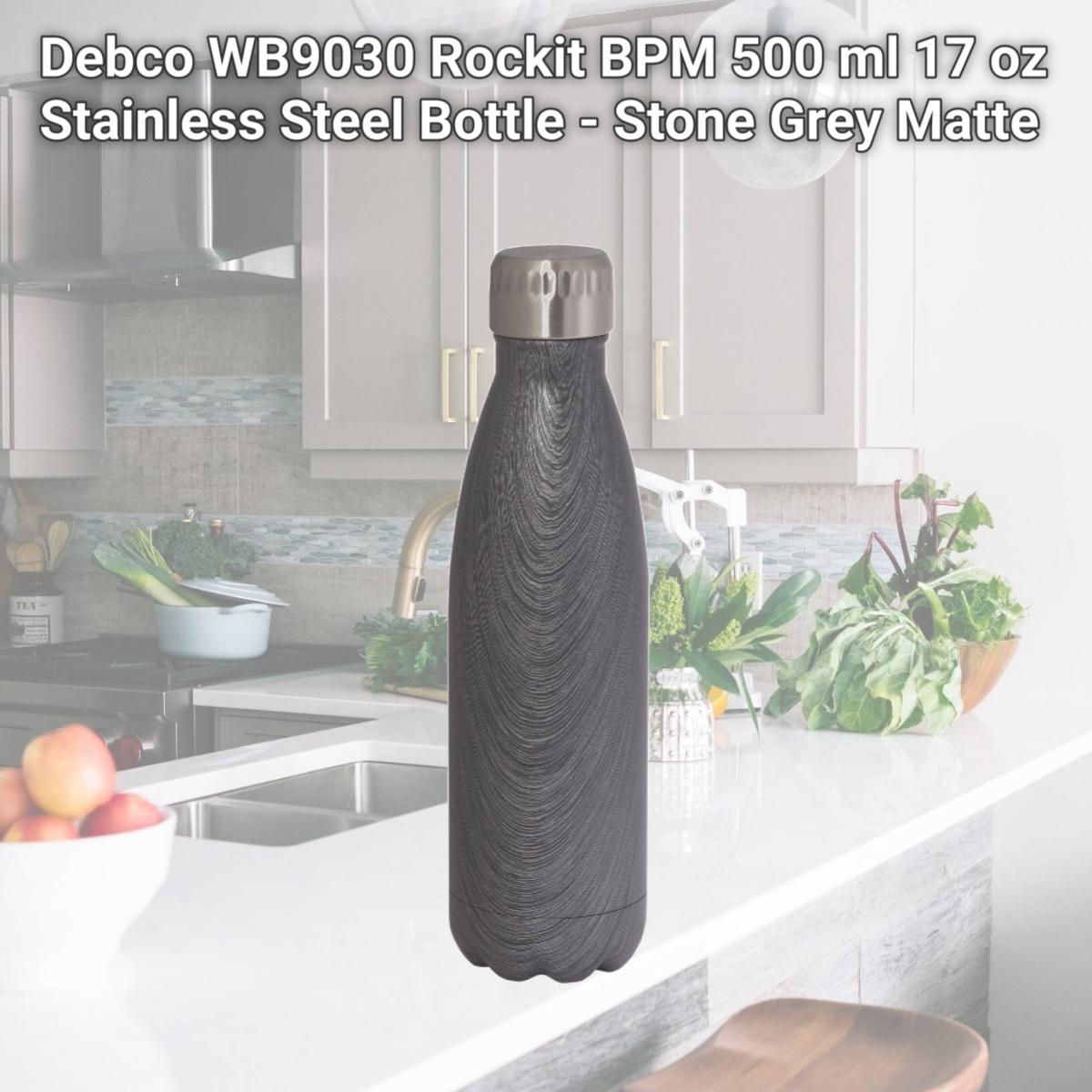 Picture of Debco WB9030 Rockit BPM 500 ml 17 oz Stainless Steel Bottle - Stone Grey Matte 