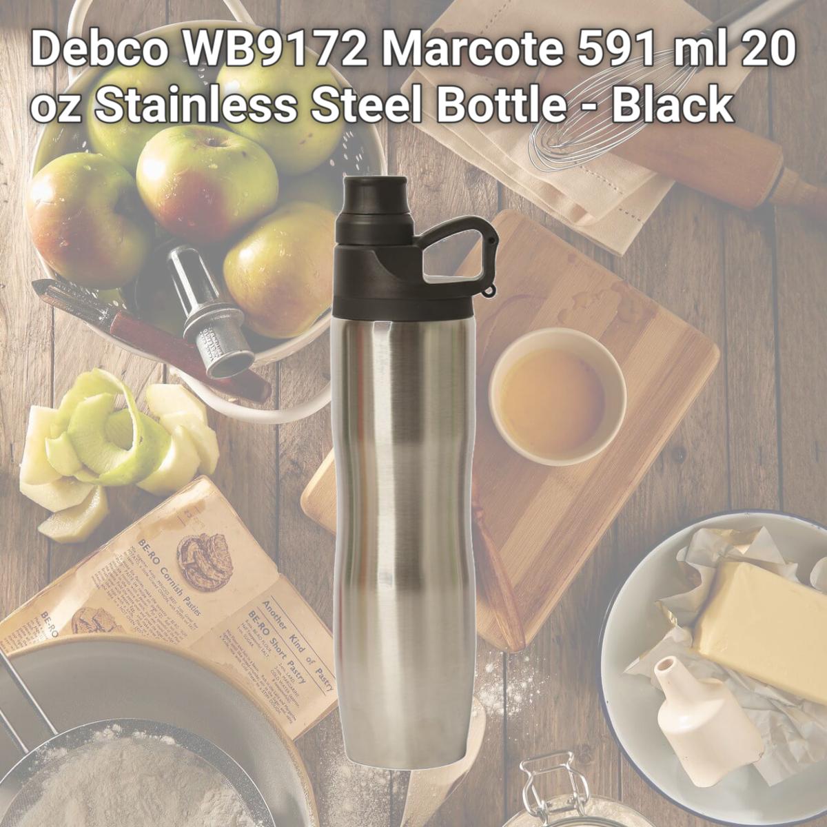 Picture of Debco WB9172 Marcote 591 ml 20 oz Stainless Steel Bottle - Black 
