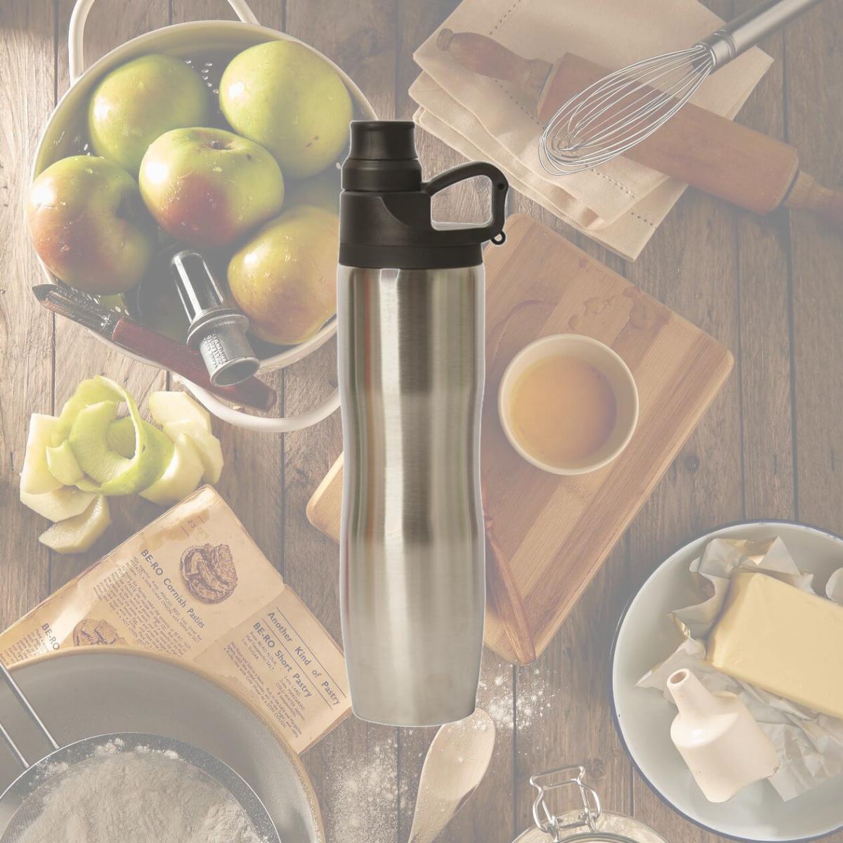 Picture of Debco WB9172 Marcote 591 ml 20 oz Stainless Steel Bottle - Black 