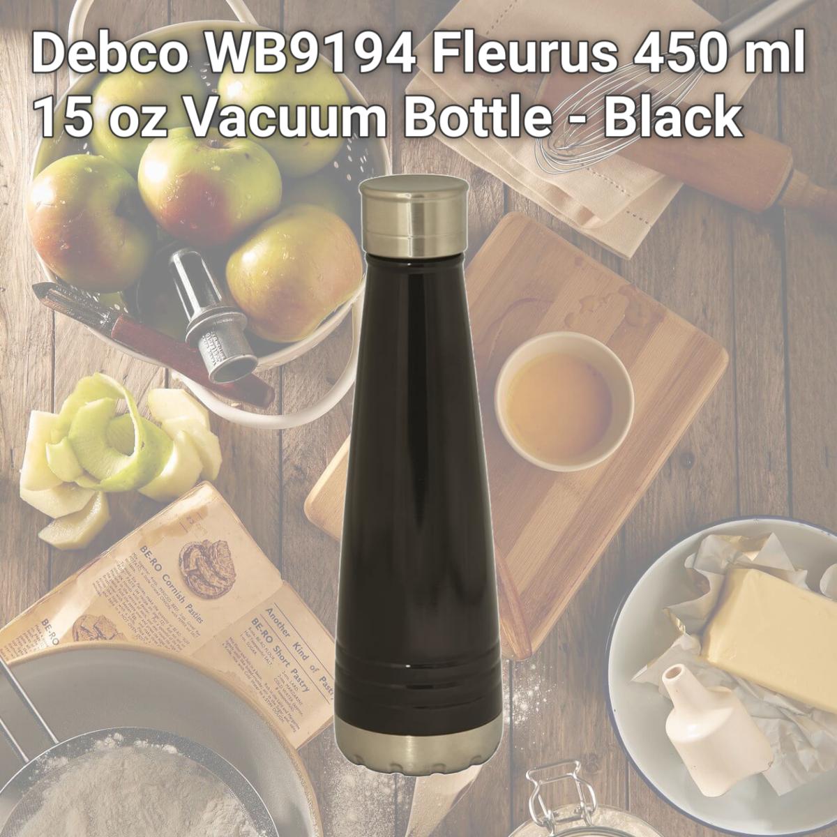 Picture of Debco WB9194 Fleurus 450 ml 15 oz Vacuum Bottle - Black 