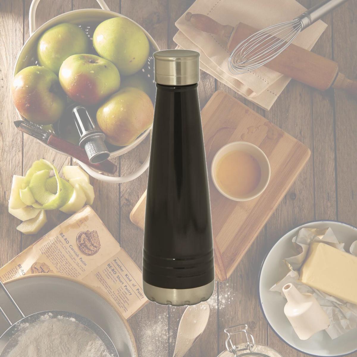 Picture of Debco WB9194 Fleurus 450 ml 15 oz Vacuum Bottle - Black 