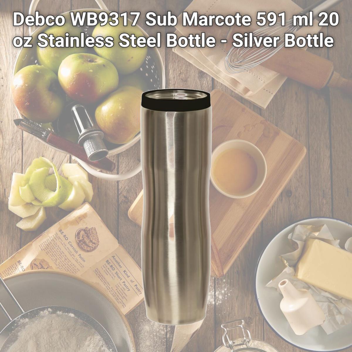 Picture of Debco WB9317 Sub Marcote 591 ml 20 oz Stainless Steel Bottle - Silver Bottle 