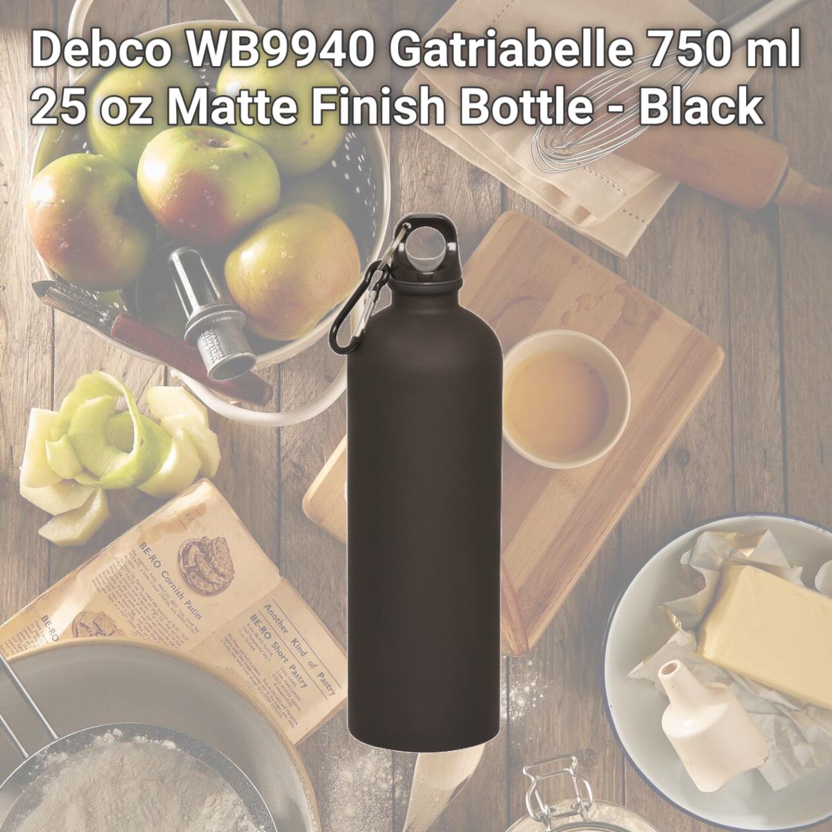 Picture of Debco WB9940 Gatriabelle 750 ml 25 oz Matte Finish Bottle - Black 