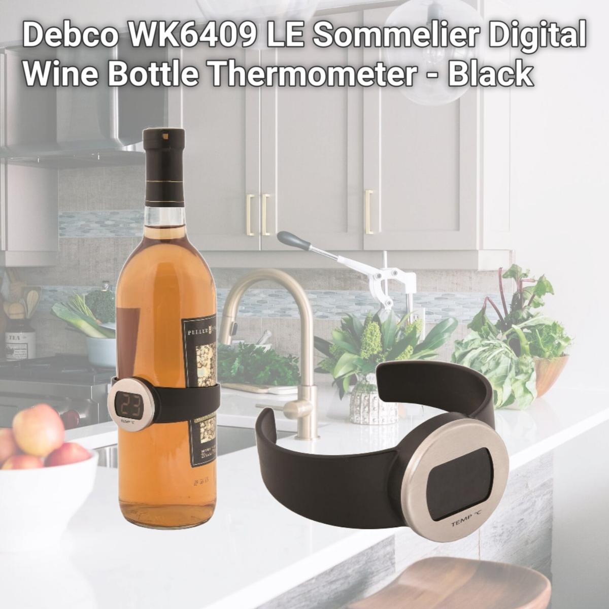 Picture of Debco WK6409 LE Sommelier Digital Wine Bottle Thermometer - Black 