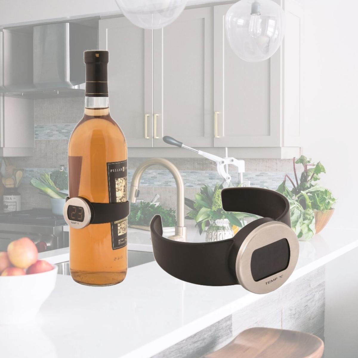 Picture of Debco WK6409 LE Sommelier Digital Wine Bottle Thermometer - Black 